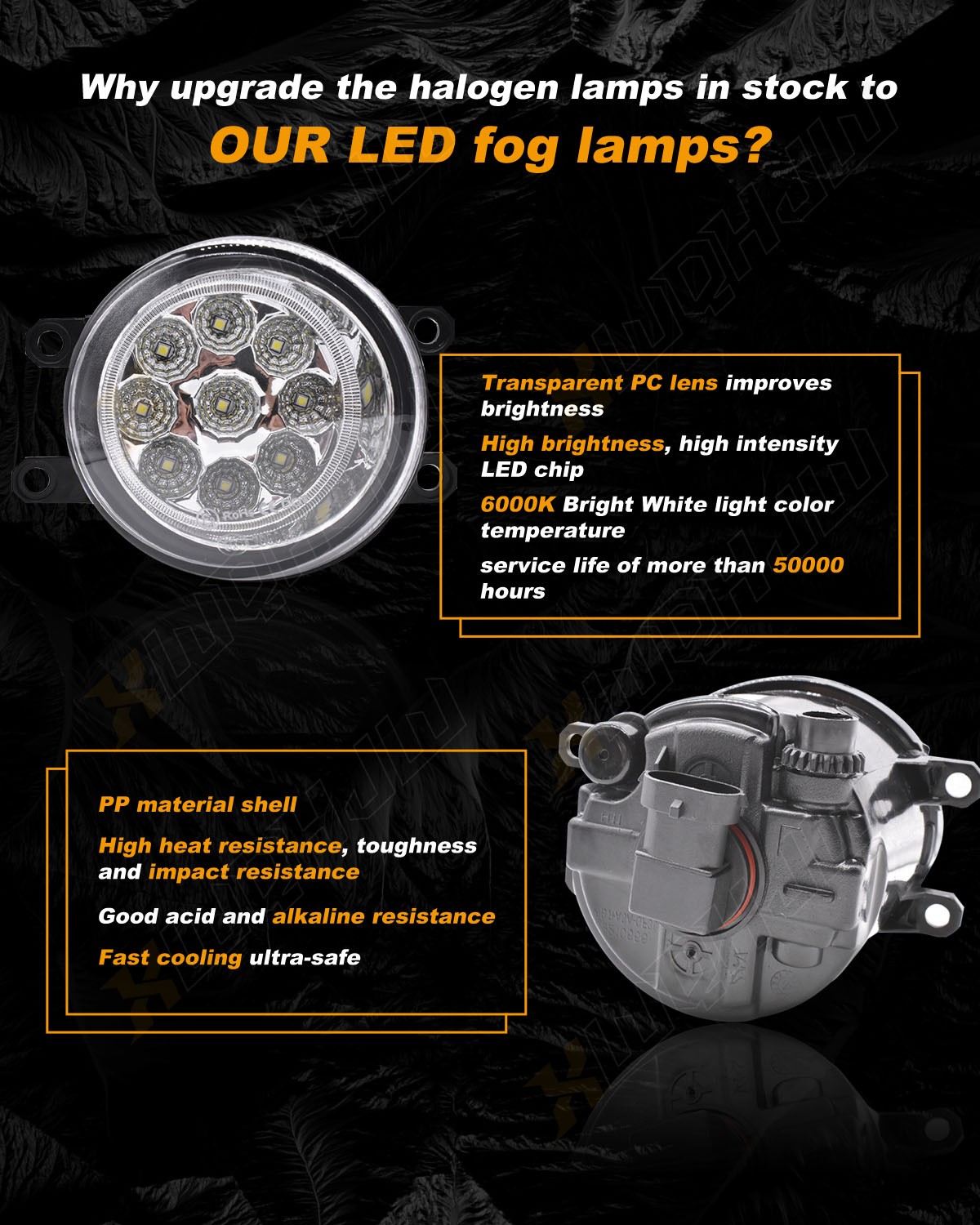 Pair LED Fog Lights For Toyota Tacoma 2012-2014 Fog / Driving Light Driver Side