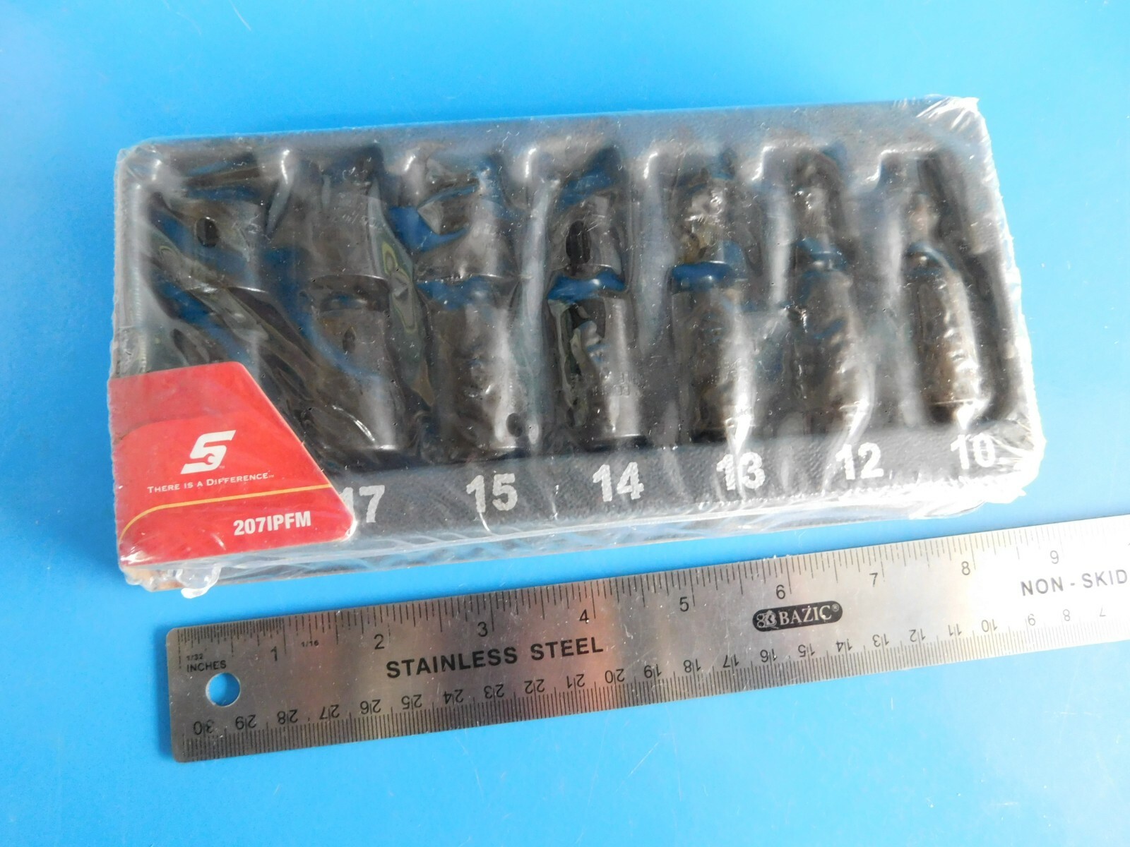 NEW,SNAP ON 3/8 IN. SWIVEL IMPACT METRIC SOCKETS10,12,13,14,15,17,18MM #207IPFM