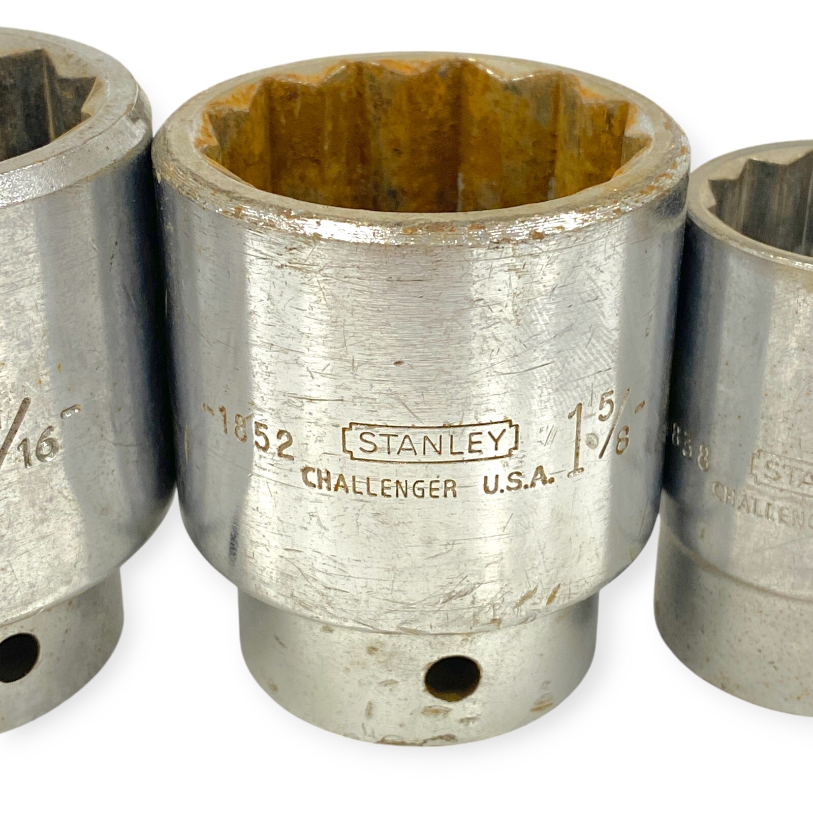 Stanley Challenger 12 Point 3/4 in Drive SAE Socket Set Made in USA, 4 Pcs