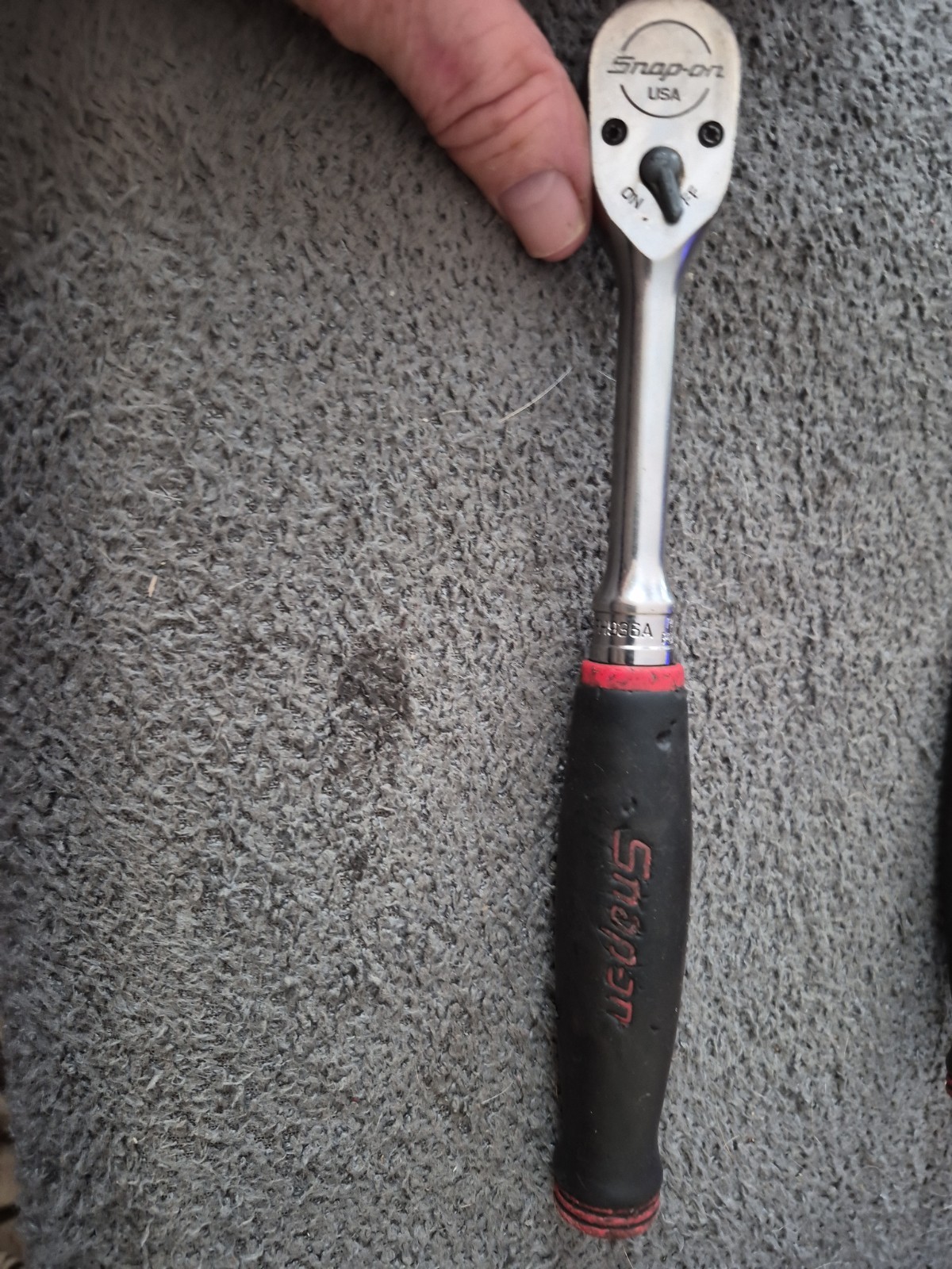 Snap On FH936A 3/8 In Drive Soft Grip Standard Handle Ratchet 72 Teeth