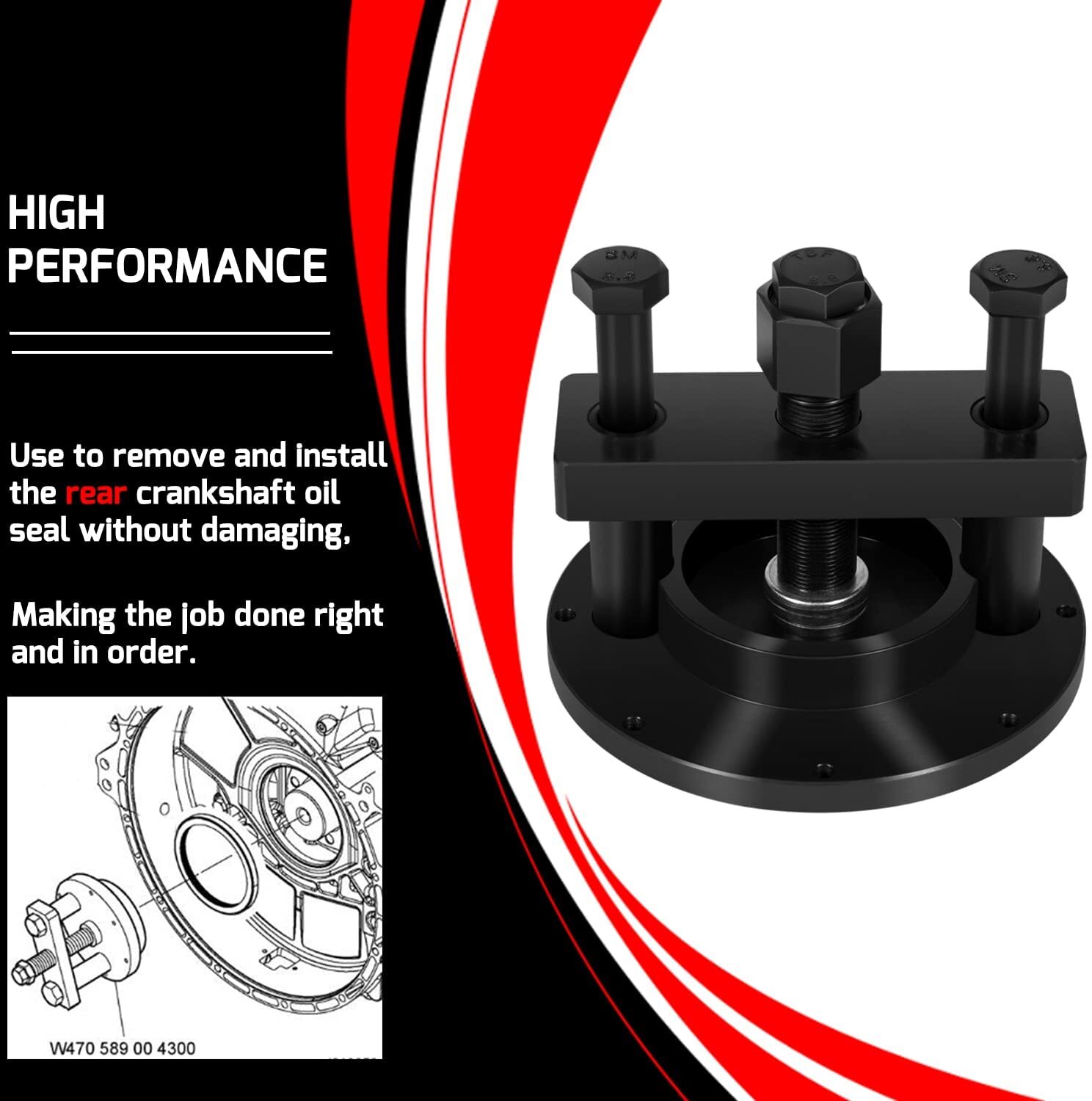 W470589004300 Rear Crankshaft Oil Seal Remover Installer for Detroit DD13 15 16