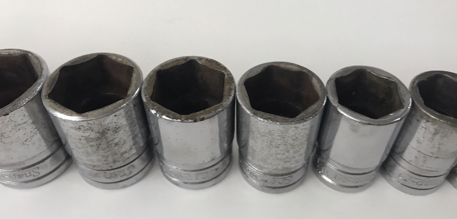 Snap-On 11 Piece 1/2″ Drive 6 Point SAE Flank Socket Set TW121-TW361 3/8”-1 1/8”