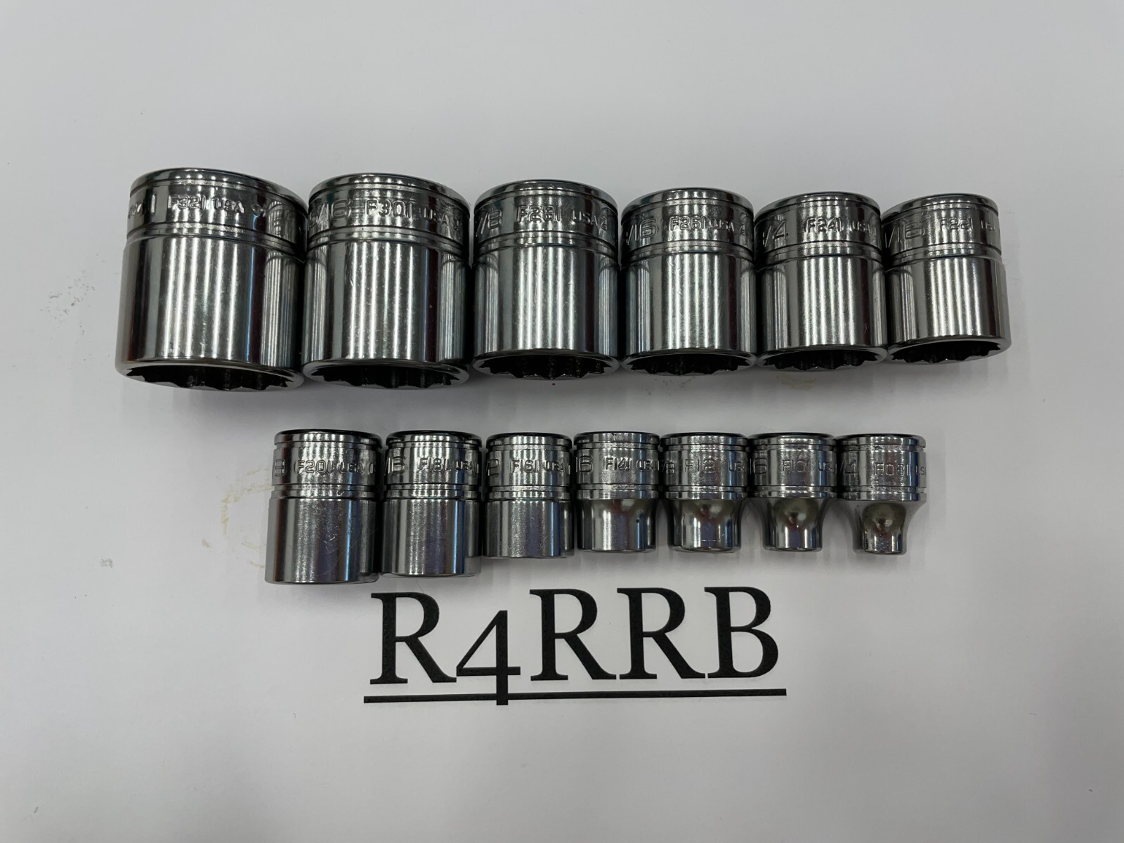 Snap-on Tools NEW 13pc 3/8″ Drive SAE Shallow 12 Point Chrome Socket BONUS Set