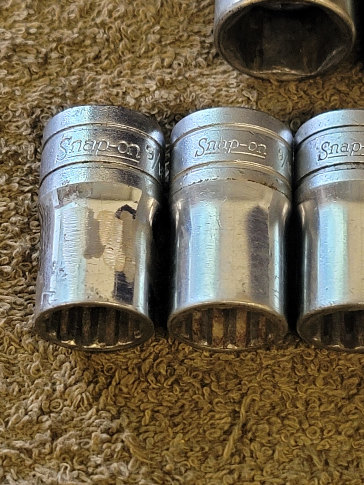 7 Snap-on SW181 SDH TW241 Socket Set Sae 3/4 9/16 7/16 12 Point 1/2″ Drive