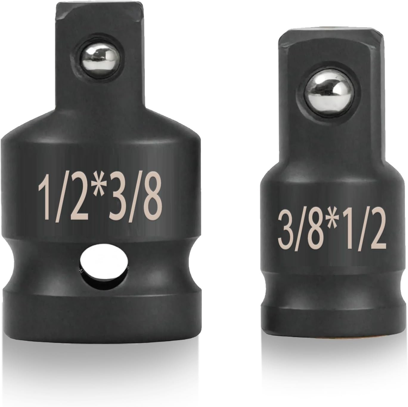 Impact Socket Adapter Set 2pc Breaker Bar Wrench Conversion 1/2 3/8 Drive