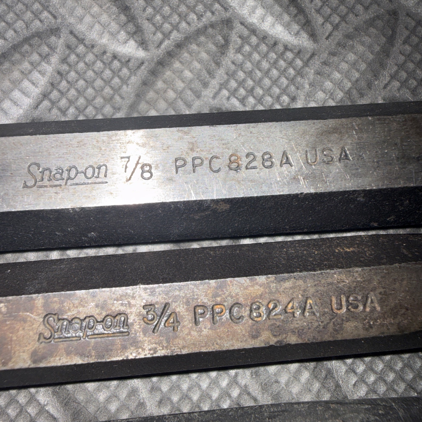 Snap On Chisel Lot Of 6 7/32, 1/2, 5/8, 3/4, 7/8