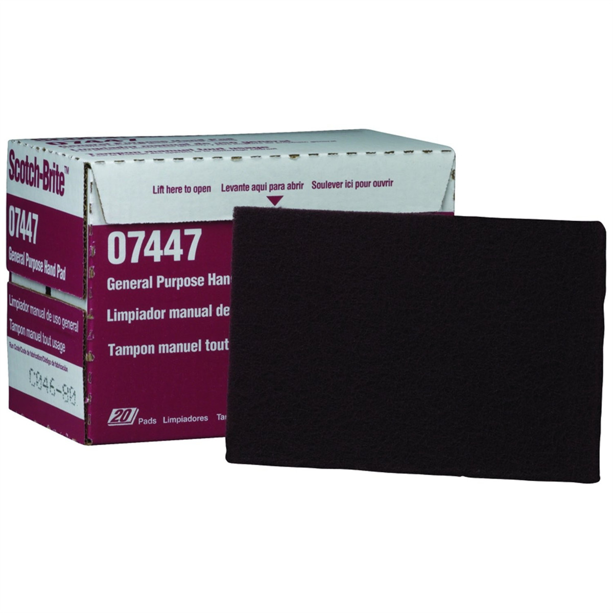 3M 7447 General Purpose Hand Pad Non Woven Abrasive 9 x 6 Inch