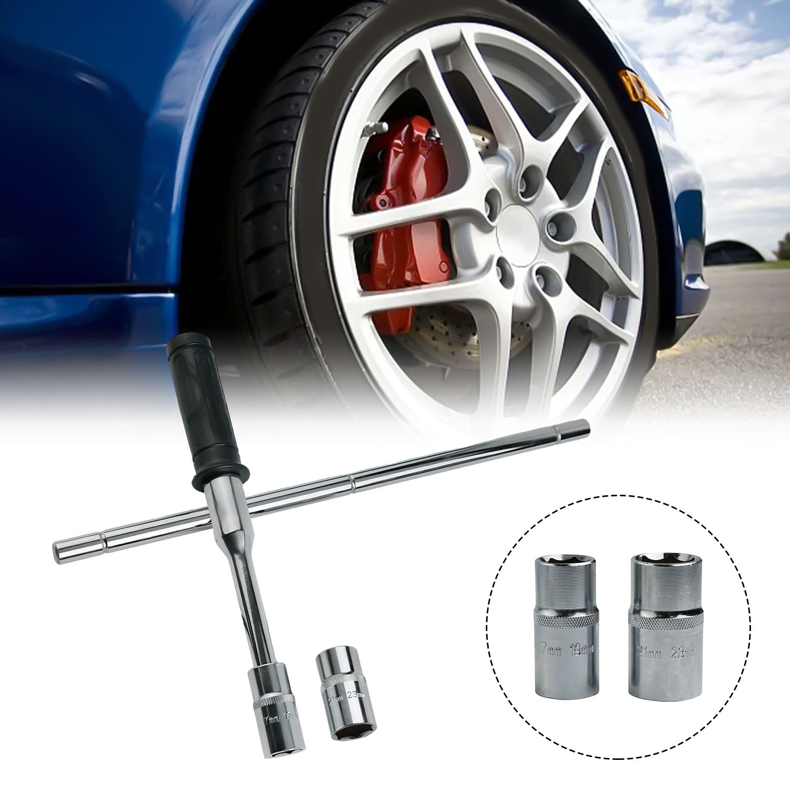 Practical Auto Tire Wrench Set with Multiple Sizes to Fit Most Vehicle Needs