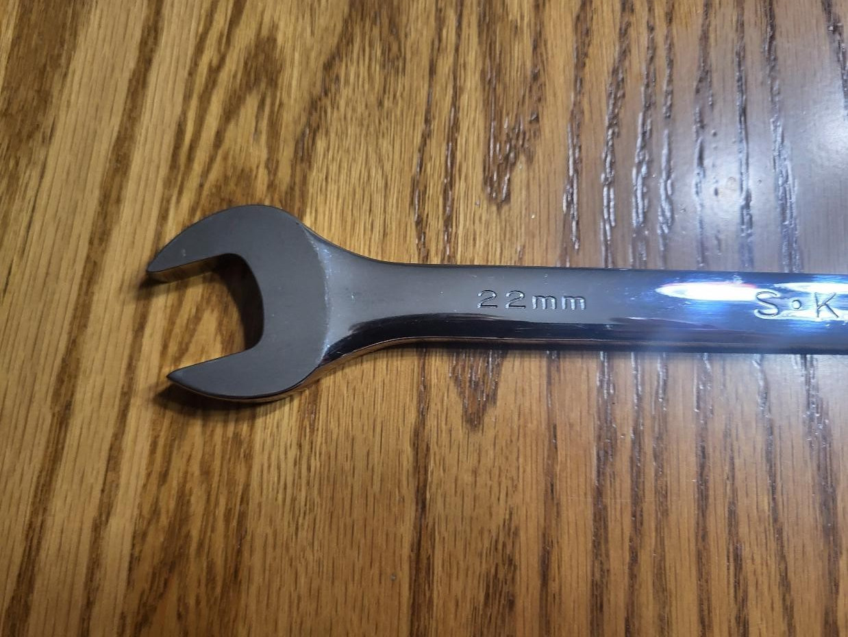 SK Tools 88322 22 mm – 12 point Metric Chrome Combination Wrench Made in USA NOS