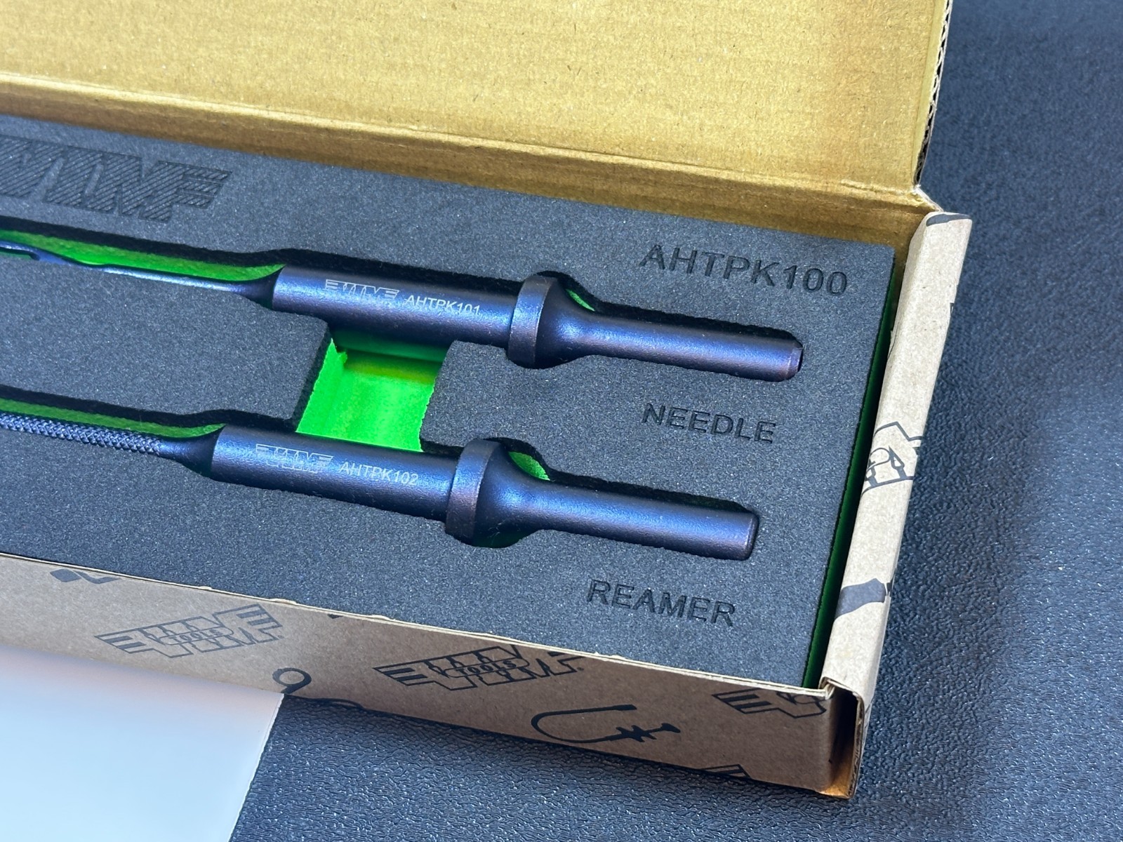 NEW VIM Tools .401 Air Hammer Tire Plug & Reamer Bit Set in Foam #AHTPK100