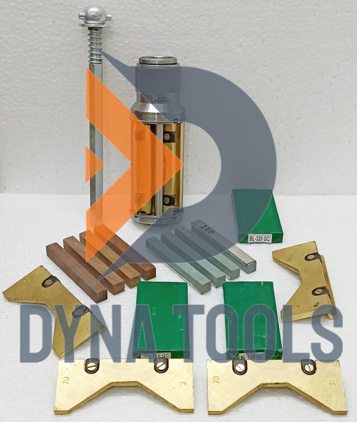 CYLINDER ENGINE HONE KIT + 4x SET GREEN STONES + 1 SET CURED WOODEN BLOCKS – ALL