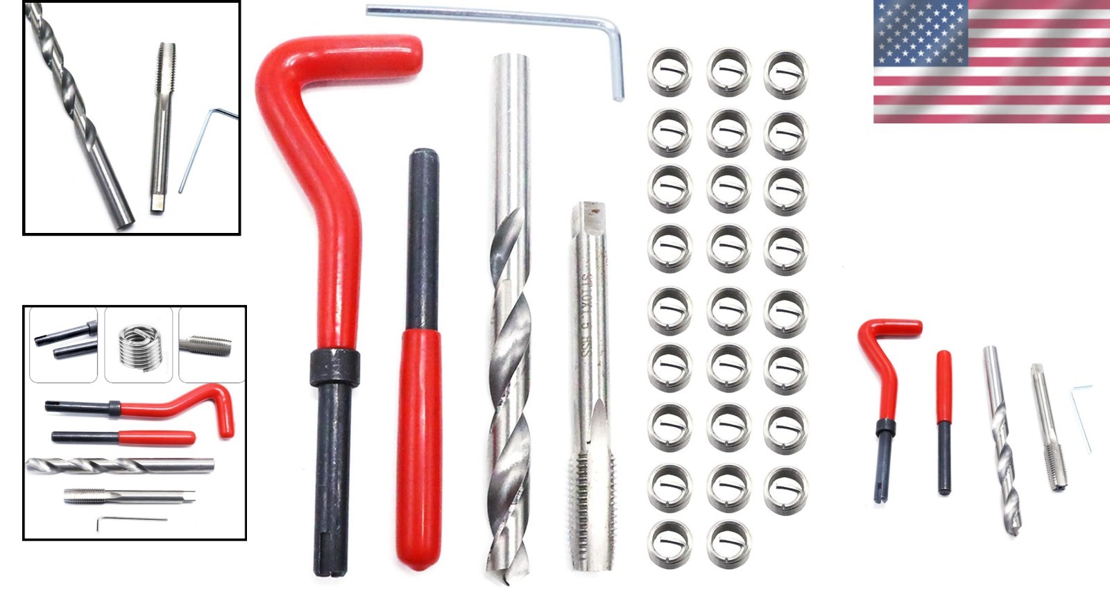 Durable 30-Piece Stainless Steel Insert and Tool Set for Thread Repair Solutions