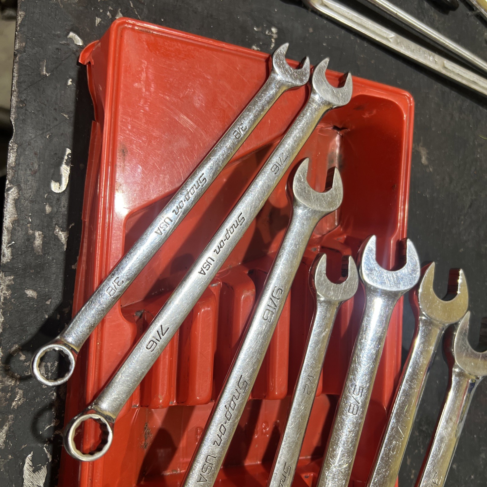 Snap-on SOEXL707 12-Point SAE Flank Drive® Plus Long Combination Wrench Set