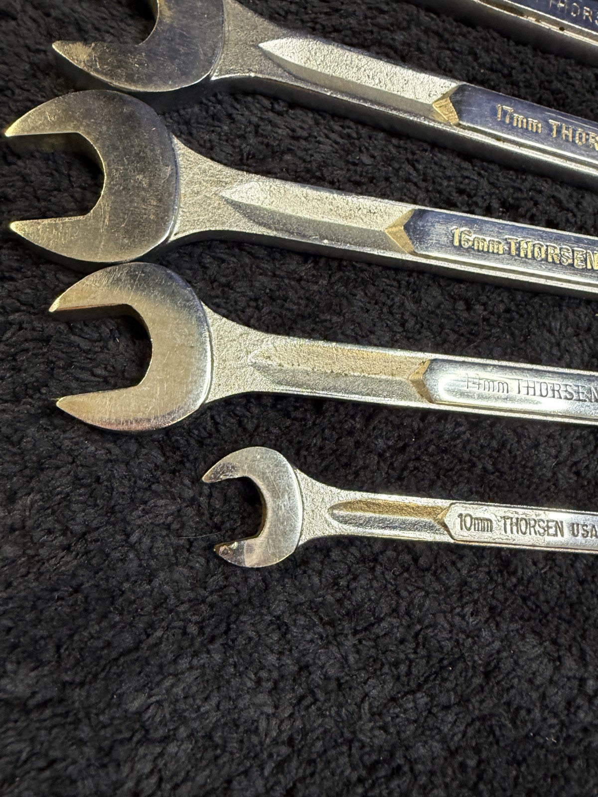 5 Piece Thorsen Metric Combination Offset Wrench 18mm 17mm 16mm 14mm 10mm USA