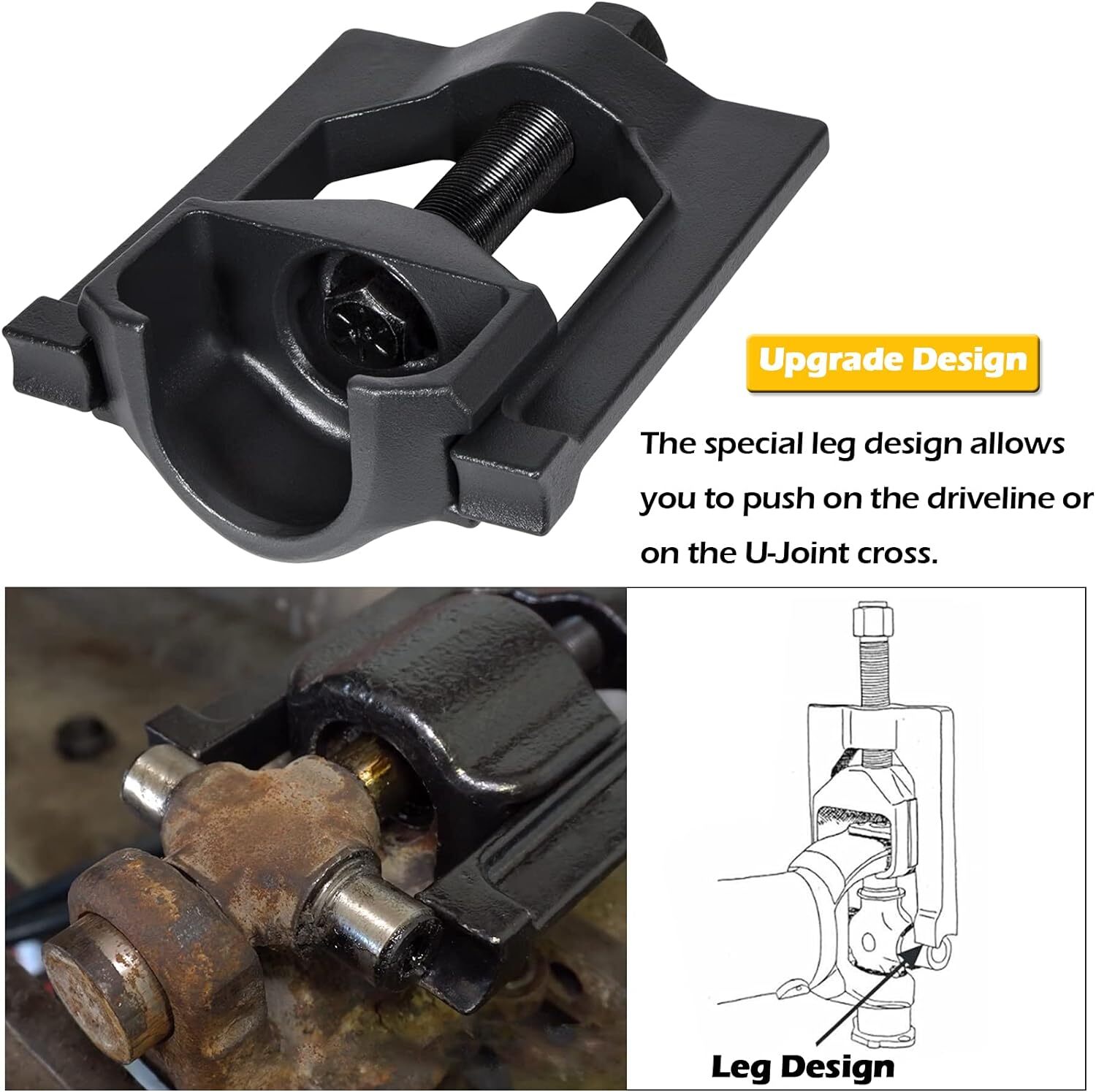 Heavy Duty 10102 U Joint Puller Class 6-8 with 5192 Bearing Cup Installer Tool
