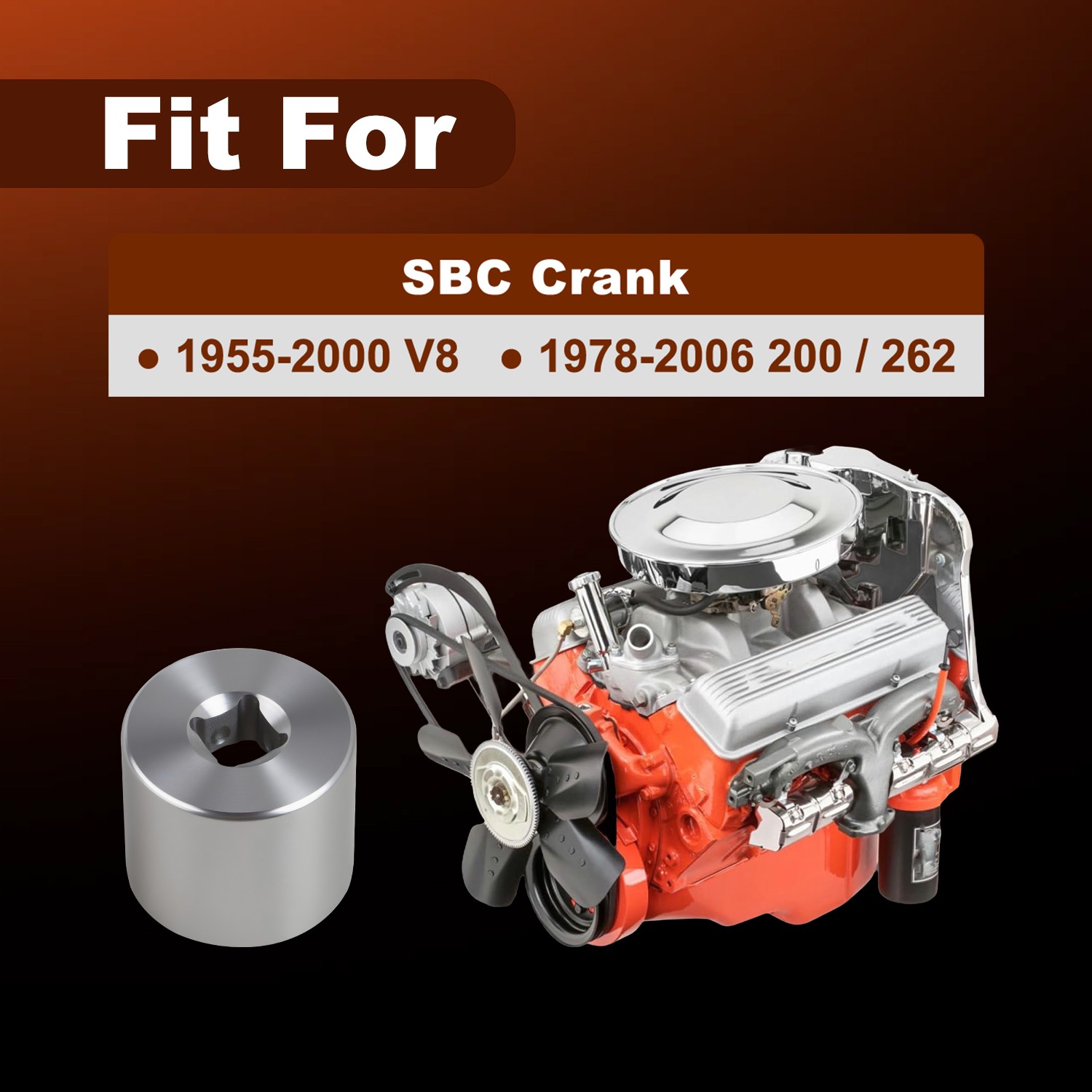 201 Stainless Steel SBC Crankshaft Turning Socket for Small Block Chevy 55-00 V8
