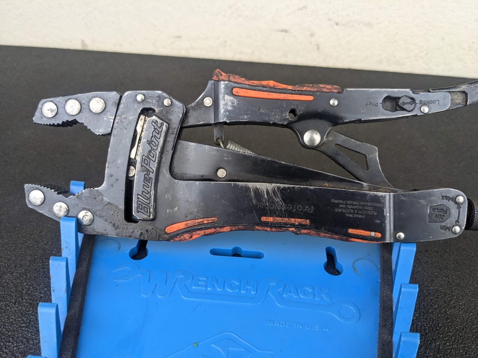 #bk538 BLUE POINT PROFESSIONAL JAW FORCE SELF LOCKING PLIER PCA8 USA