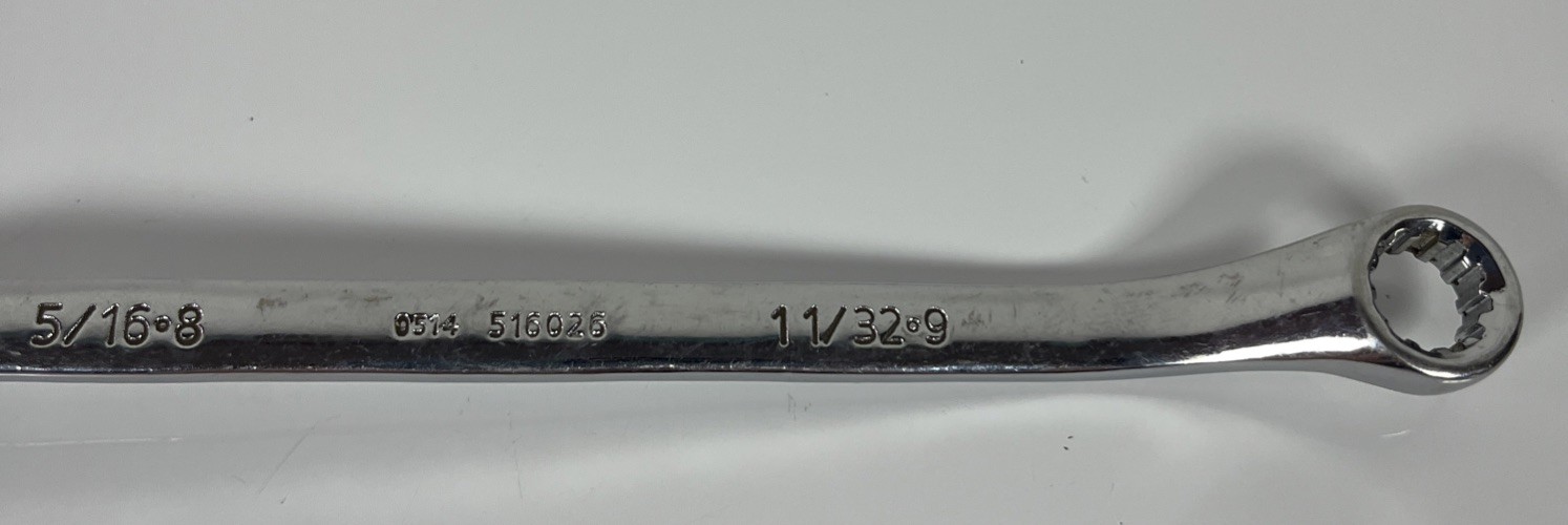 Kobalt Double Box End Wrench Offset 5/16-8 & 11/32-9 Metric & SAE Both Ends