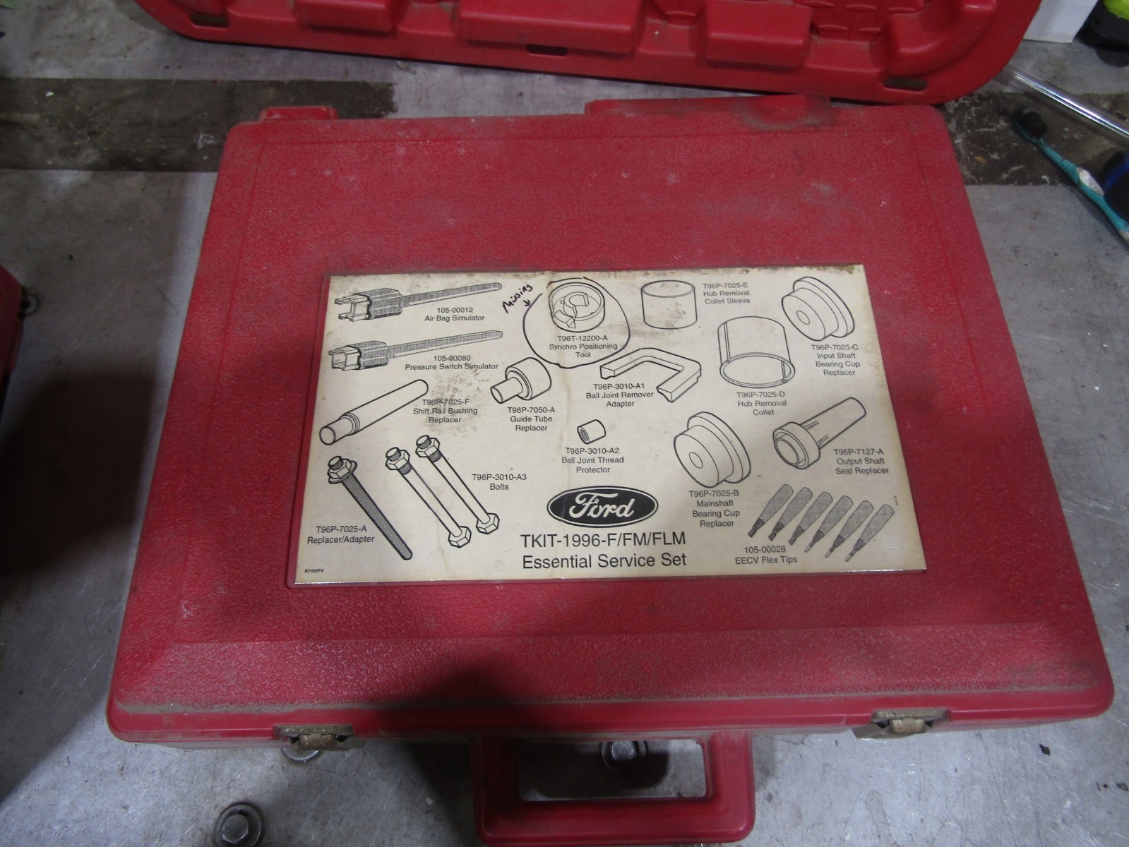 TKIT-1996-F/FM/FLM Ford Rotunda essential tool kit *INCOMPLETE* #135
