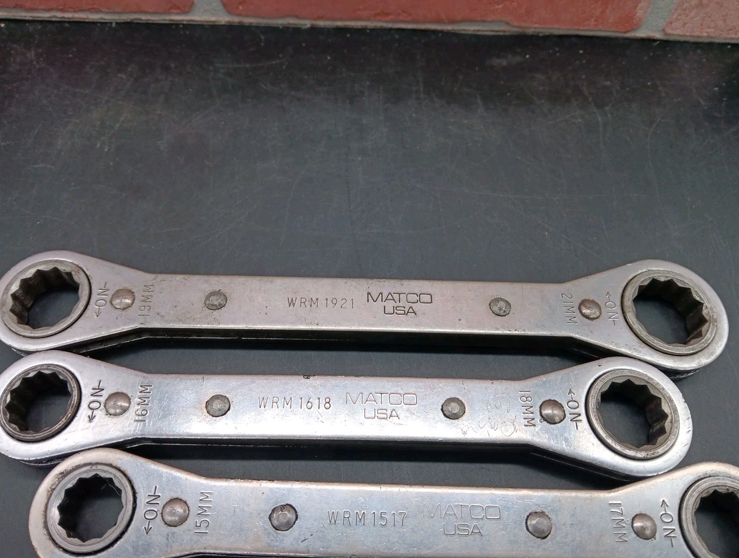 MATCO 6 PIECE Metric Ratcheting Box End Wrenches 7-8mm & 11-21mm *No 9-10mm