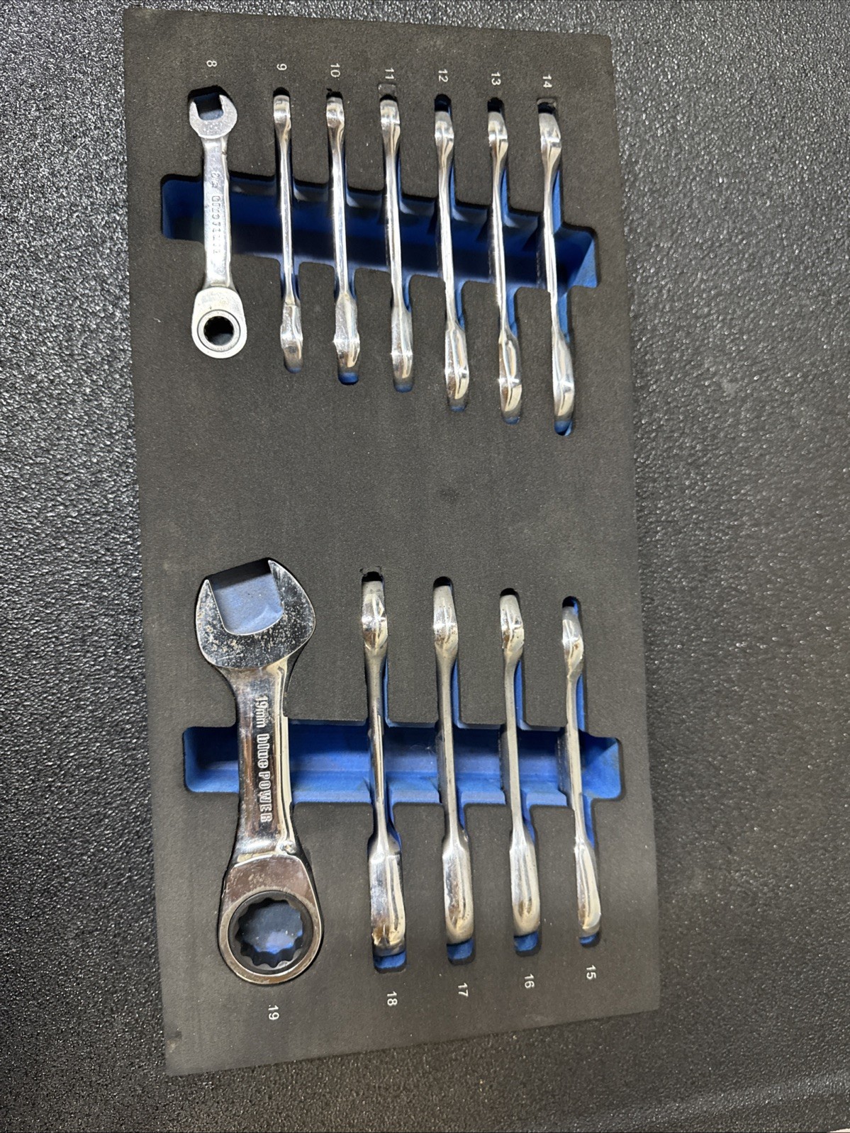 Cornwell Tools Metric Stubby Ratchet Wrench Set 8-19mm 12pc