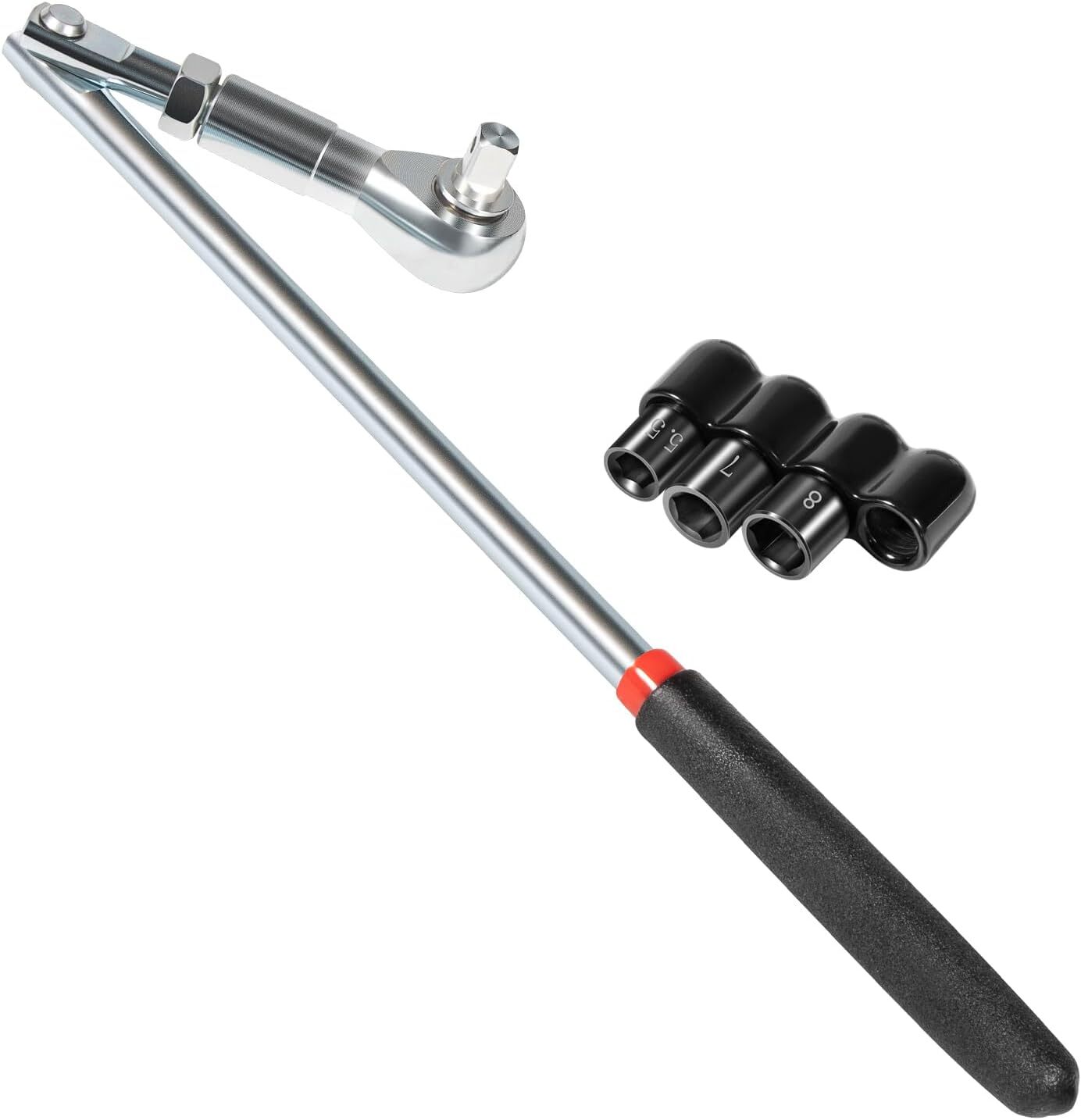64180 Actuator Motor Tool Set 5.5mm 7mm 8mm Socket and 1/4″ Square Drive Adapter