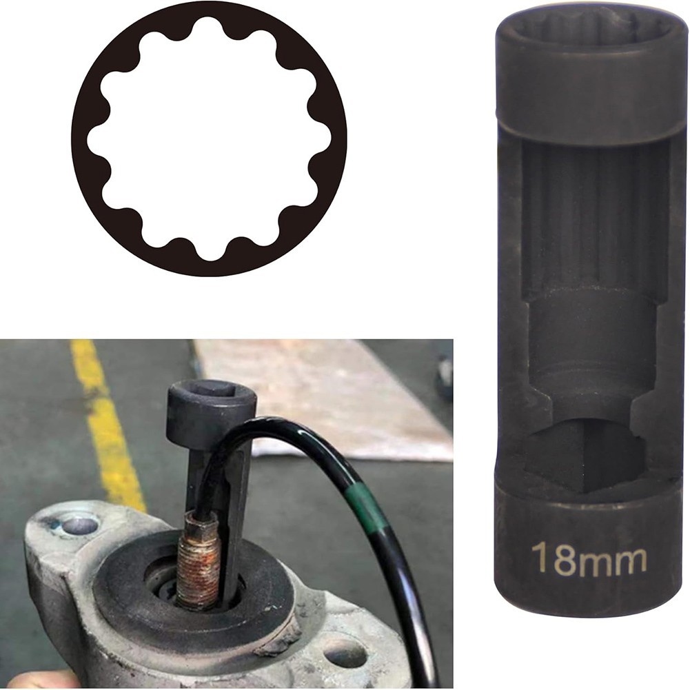 Chromium Vanadium Steel 1/2 Inch Drive 12 Point Strut Socket 16mm 18mm 22mm