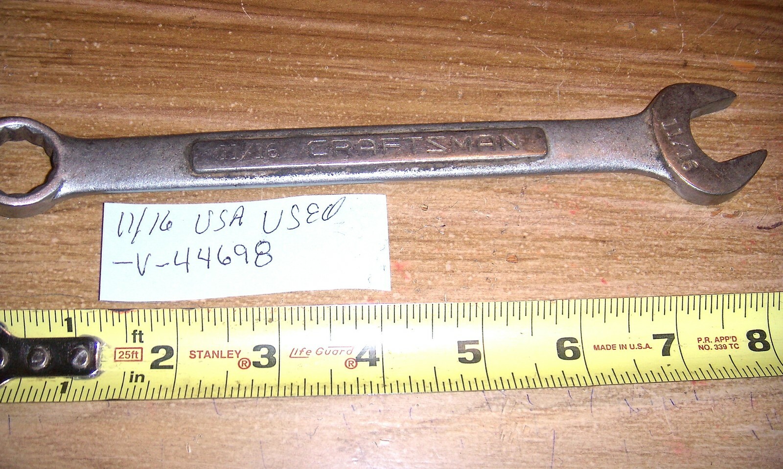 CRAFTSMAN 11/16 » COMBO WRENCH #-V- 44698 USA MADE