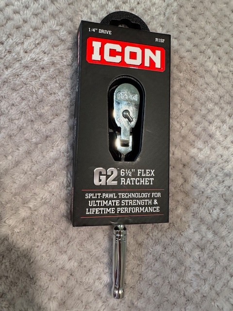ICON 1/4 in. Drive Ratchet w/ Standard Grip R1SF ~ 6 1/2″ Flex Head ITEM 70445