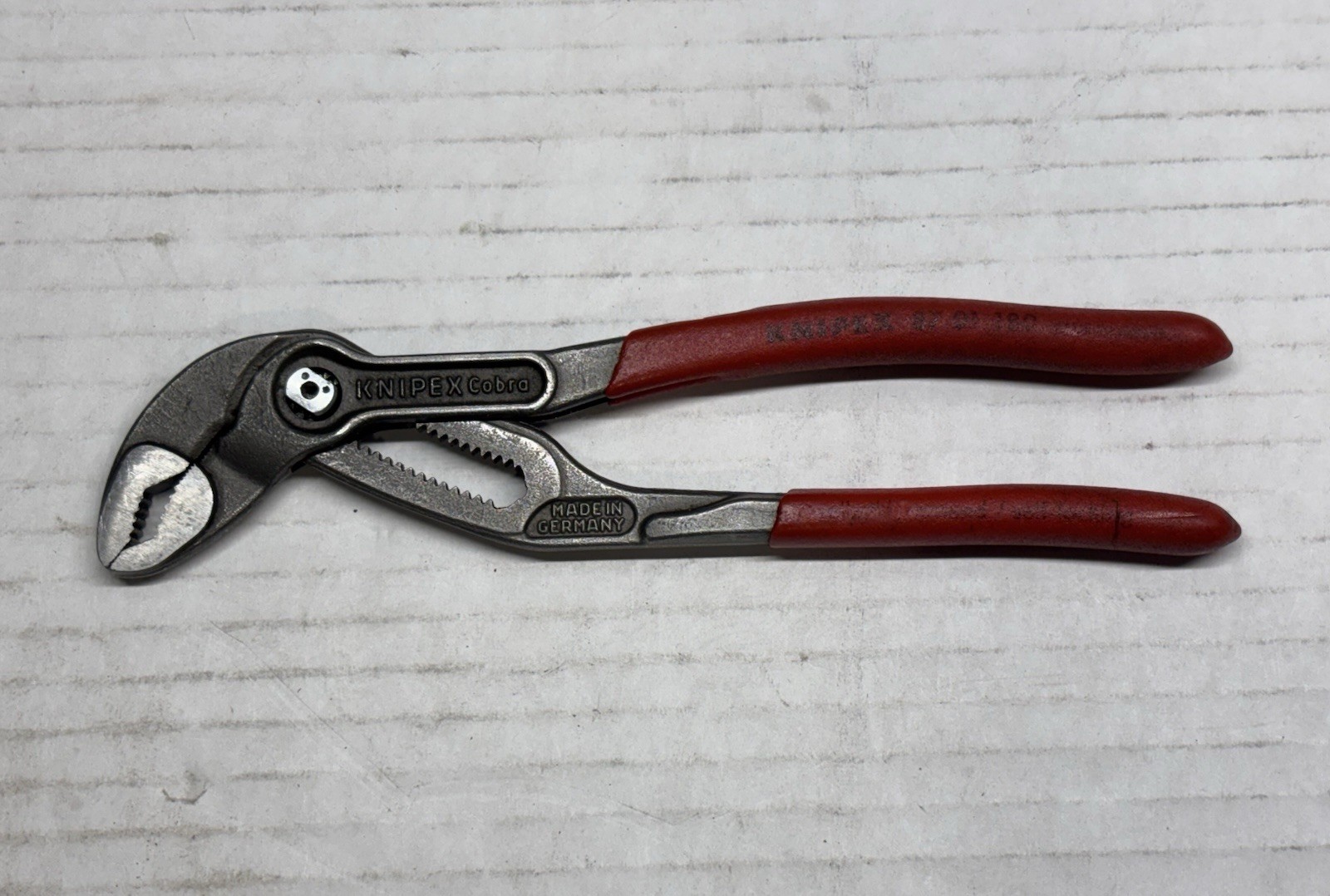 2 Knipex Cobra Adjustable Pliers 87 01 250 10″ & 87 01 180 7″ Red Grip Germany