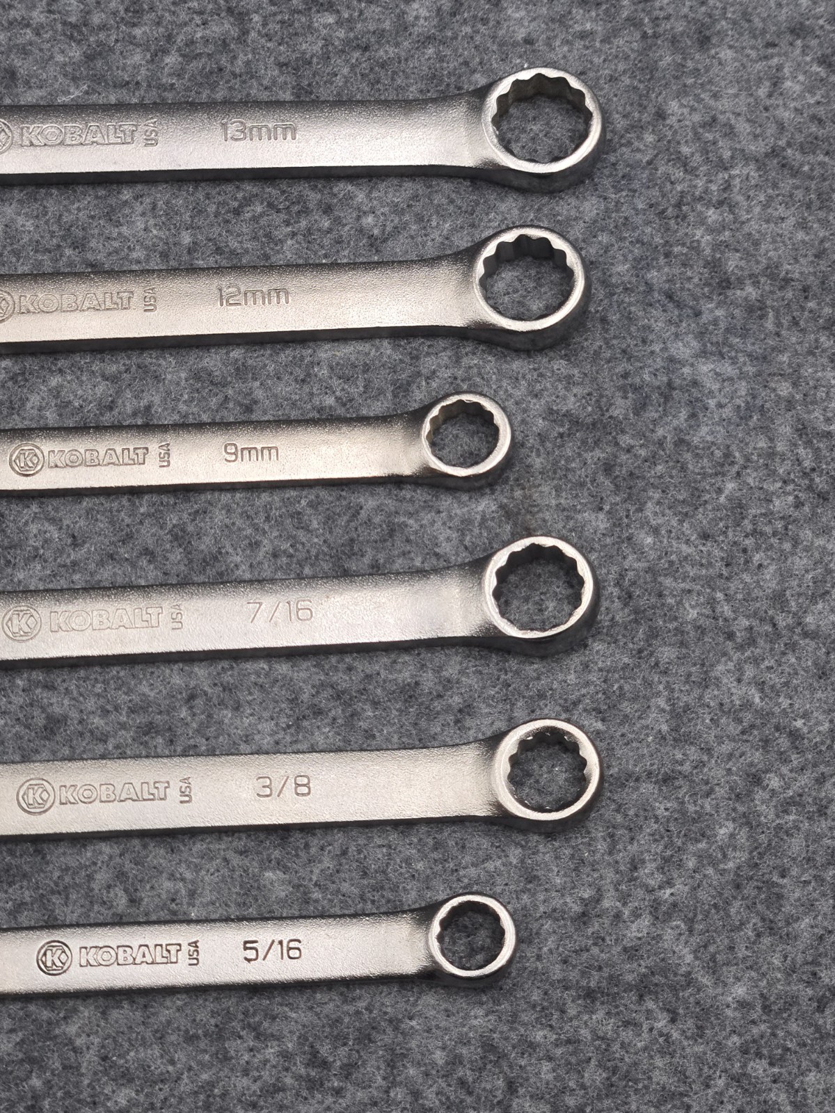 Kobalt USA Metric and SAE Mixed Wrench Lot of 6