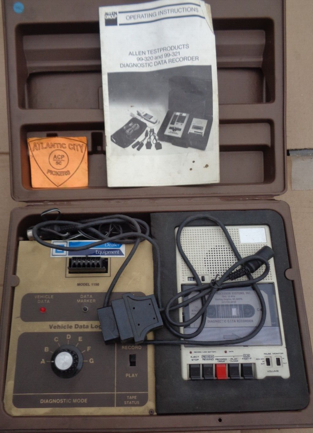 ALLEN 99-320 & 99-321 DIAGNOSTIC DATA RECORDER MODEL 1150