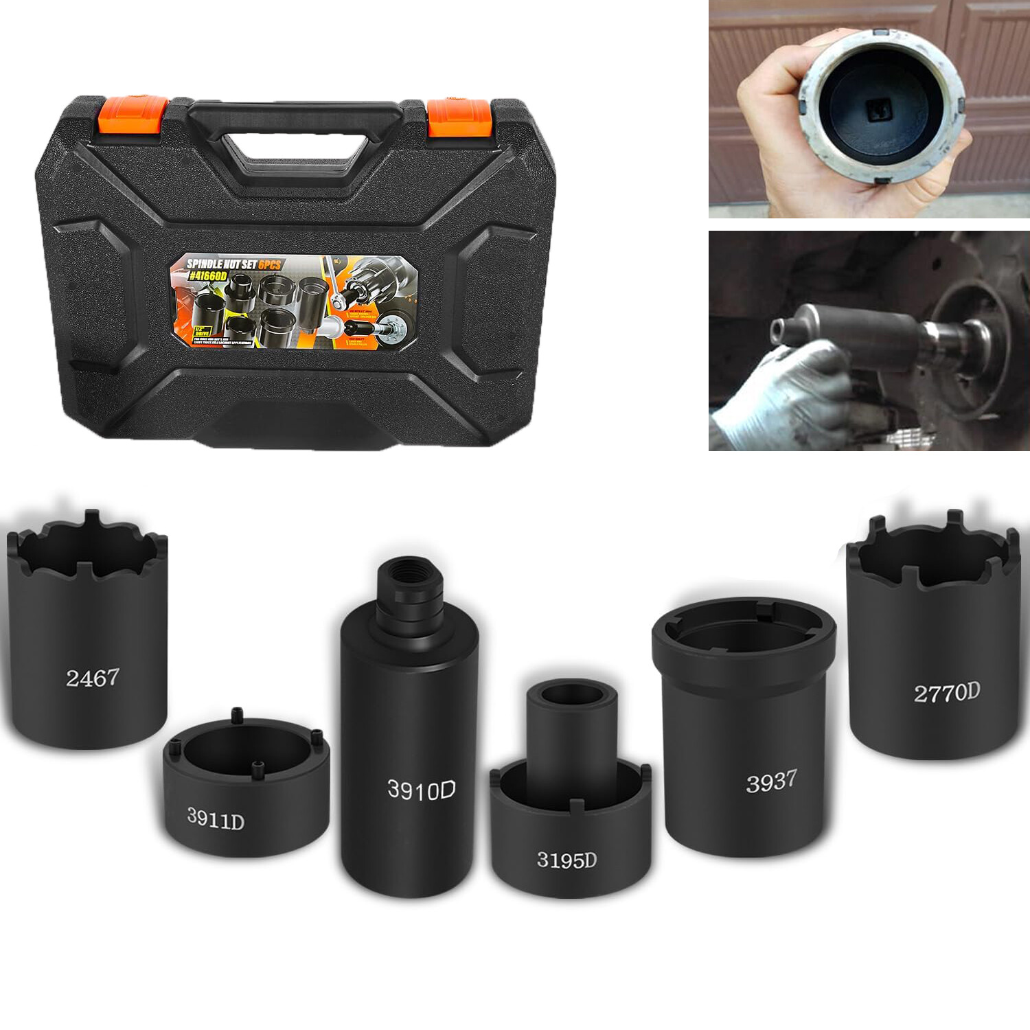 Spindle Nut Socket Kit 41660D 4WD Spindle Nut Sockets Puller for Ford Dana 44 50