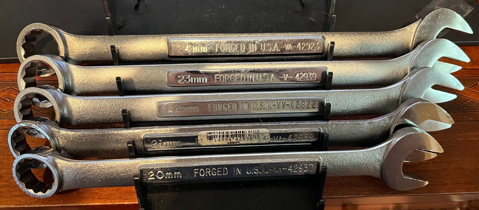Craftsman Tools USA 5pc V 20mm-24mm Large Metric (Rare) Combination Wrench Set