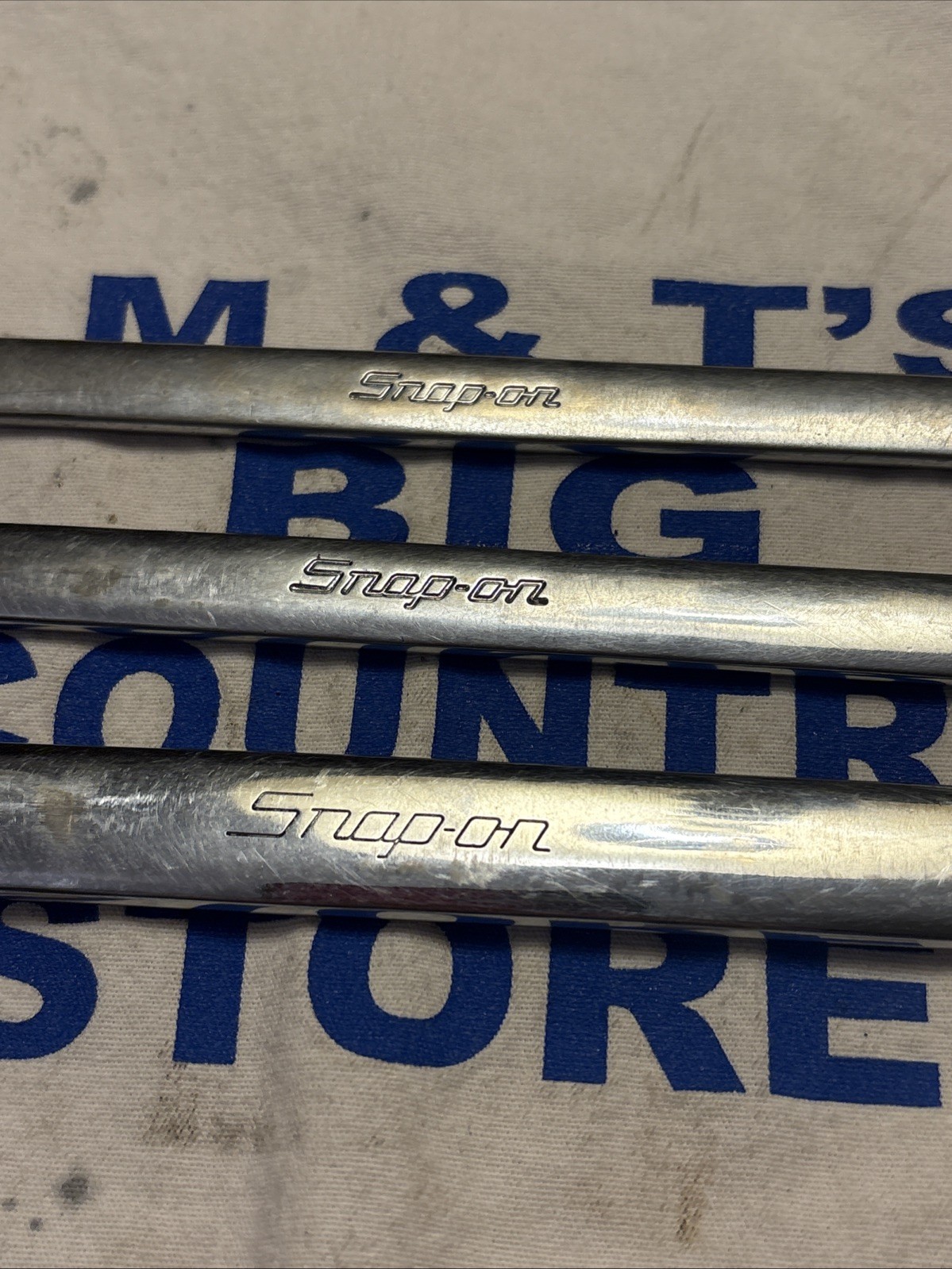 1991 Snap-on Tools USA 3pc Combo Wrench Set OEX16A 1/2″ OEX18A 9/16″ OEX24A 3/4″