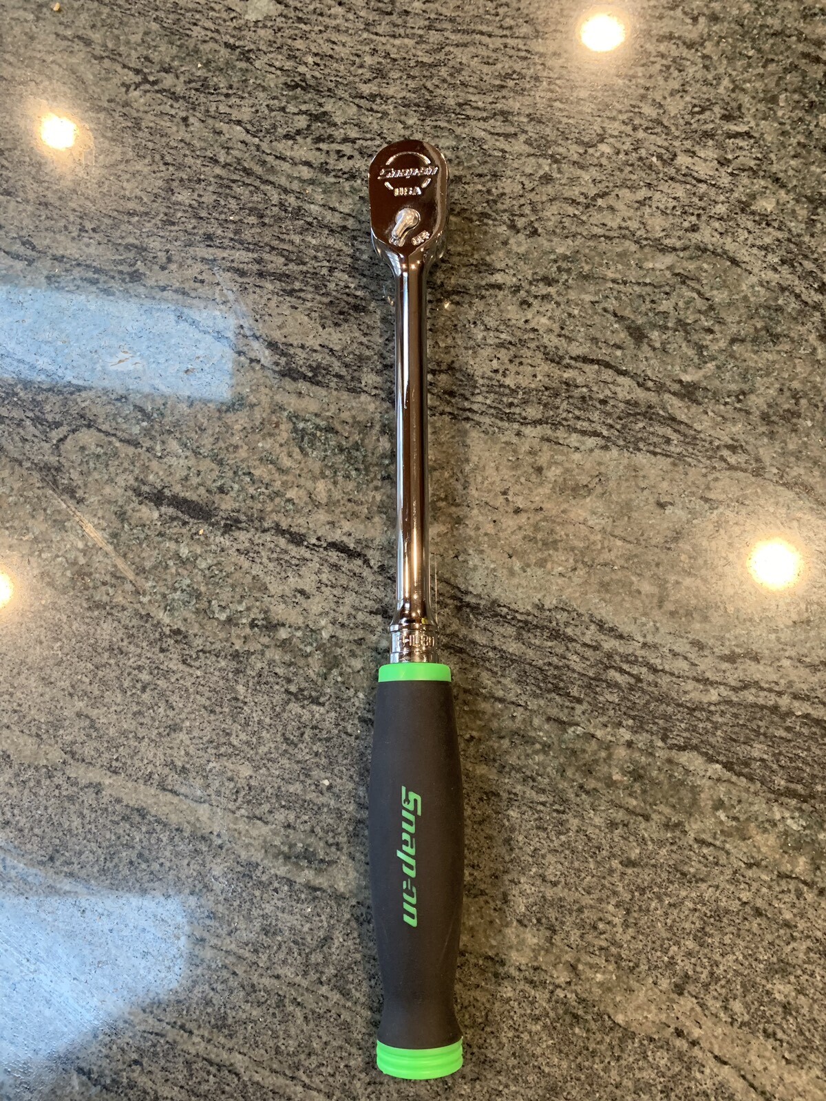 Snap-on fhl80 3/8″ drive dual 80 long soft grip ratchet green