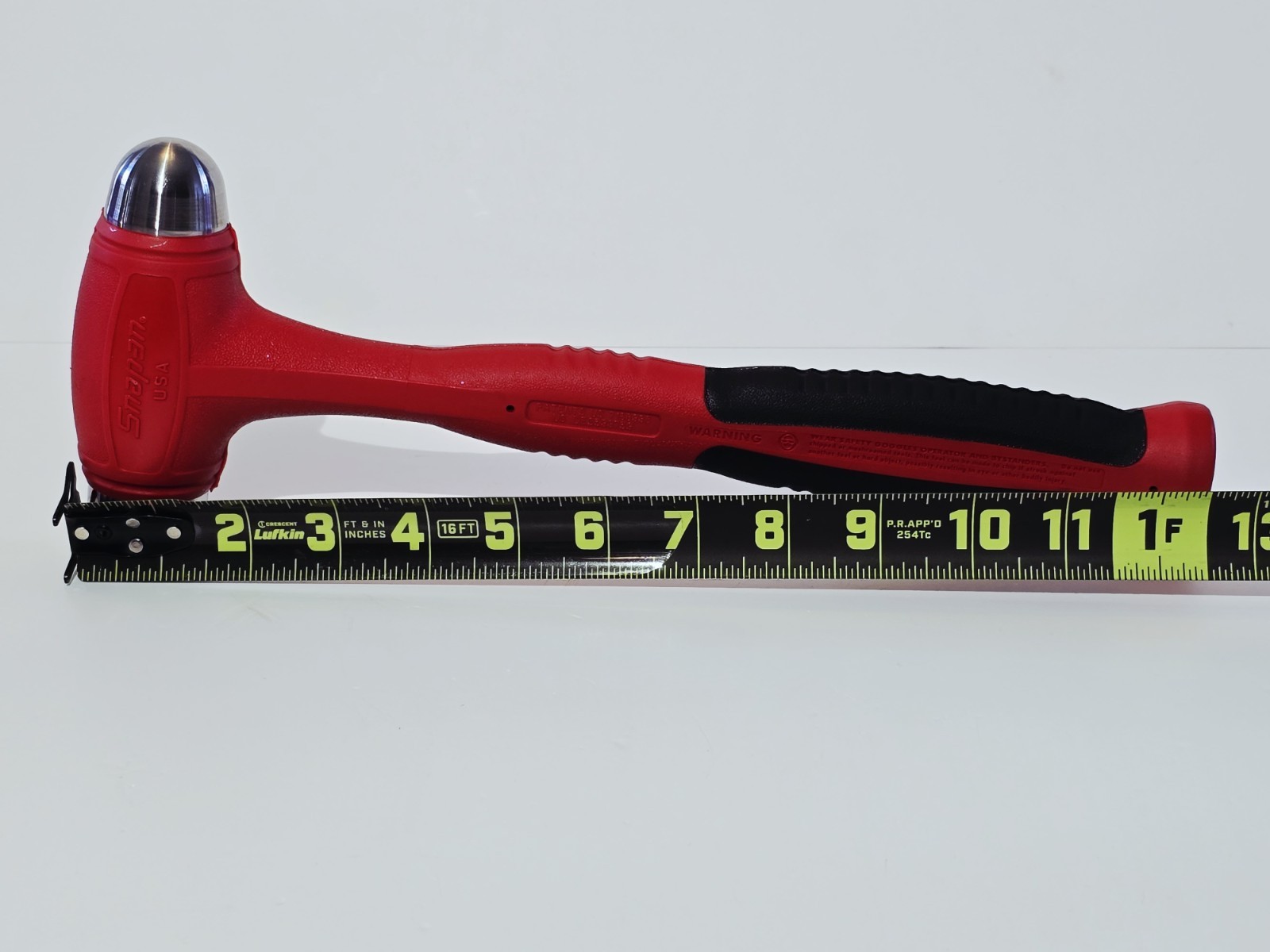 NEW Snap-on Tools USA 24oz/650g RED Soft Grip Dead Blow Ball Peen Hammer HBBD24R