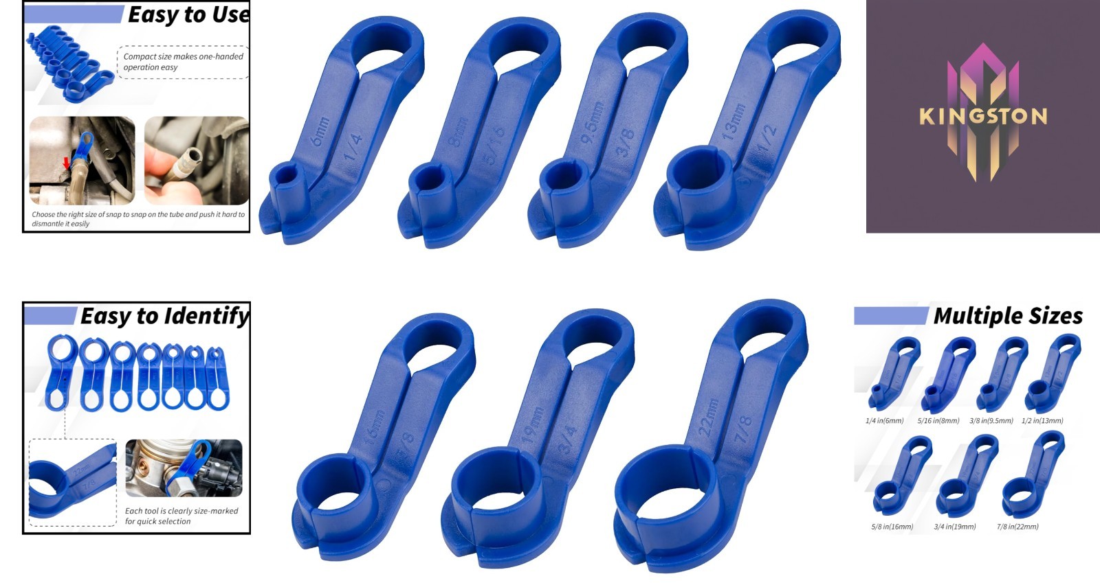 7Pcs Fuel Line Disconnect Tool Set – Versatile for Ford, GM, Chrysler, Mazda