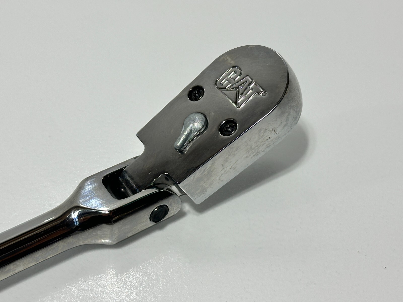 NEW CAT Caterpillar Tools USA Made 1/2″ Drive Flex Head Chrome Ratchet, 17″ Long