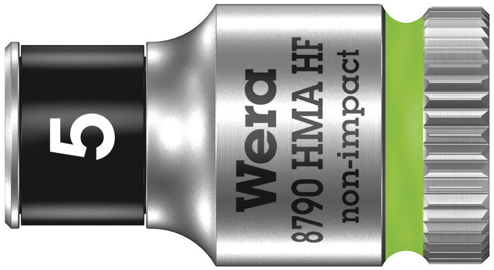 Wera 003719,8790 HMA HF Zyklop socket with 1/4″ drive w/ holding function,5x23mm