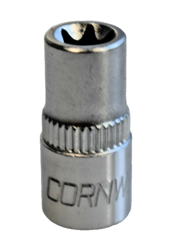Cornwell Tools CBSE80 E8 TORX External Star Shallow Socket 1/4″ Drive Chrome