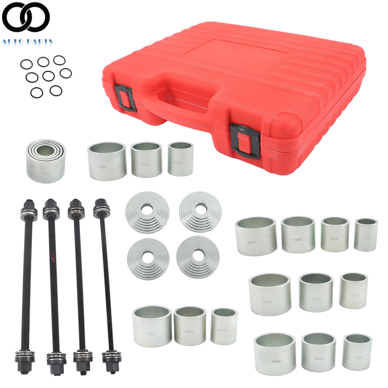 28×Universal Bearing Puller and Installer Kit Tension Sleeve Set for Auto Repair