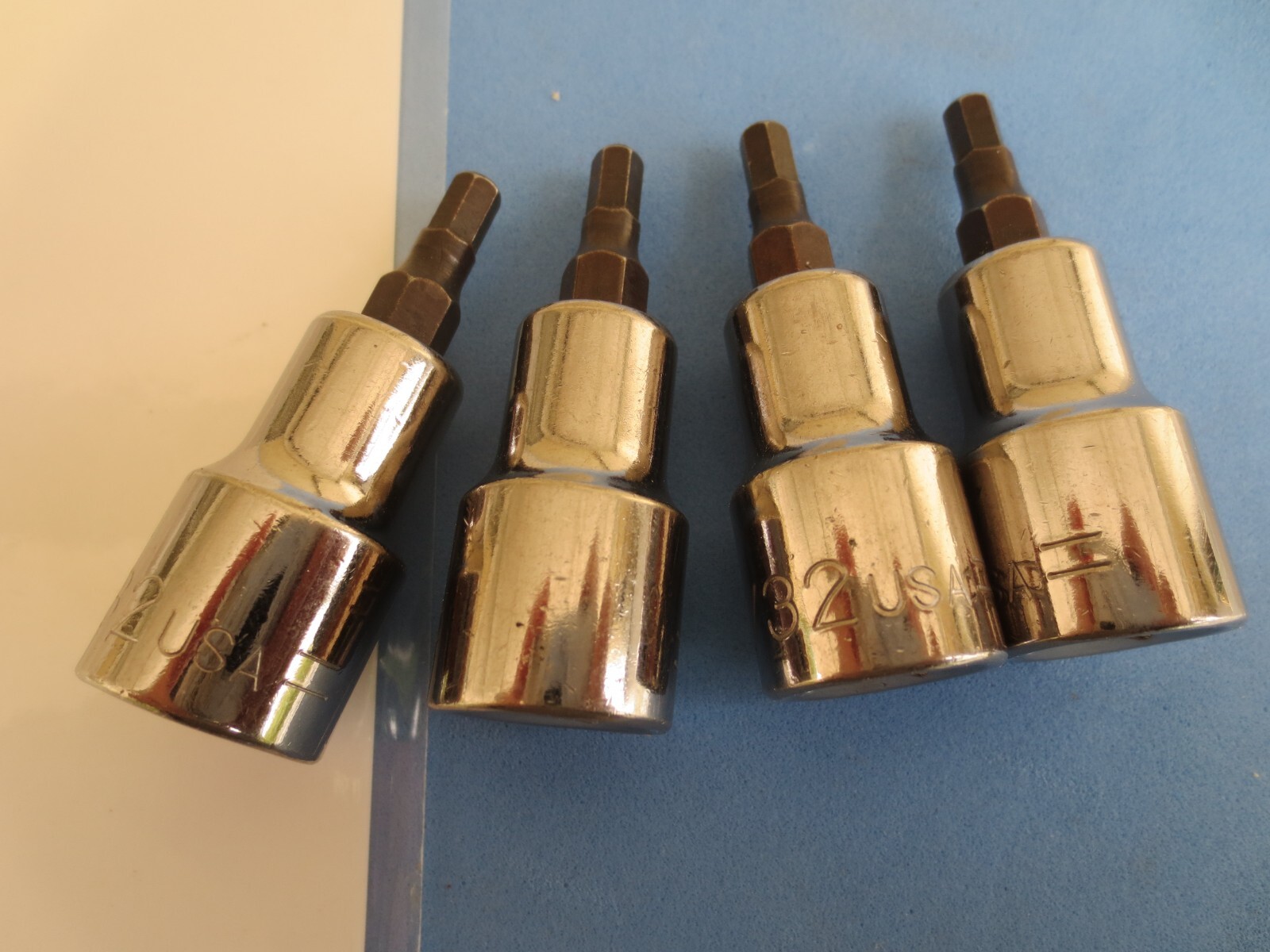 (4 pc Lot), 5/32″ Hex Bit Socket, 3/8″ Drive ★ ★ Made in USA ★ ★