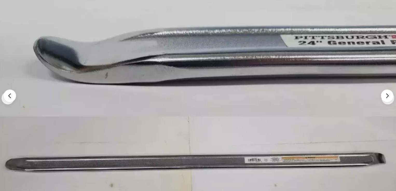 Tire Iron Pry Bar 24 in. Tool Curved Spoon Lever Tire Changing Auto Car RV Wheel