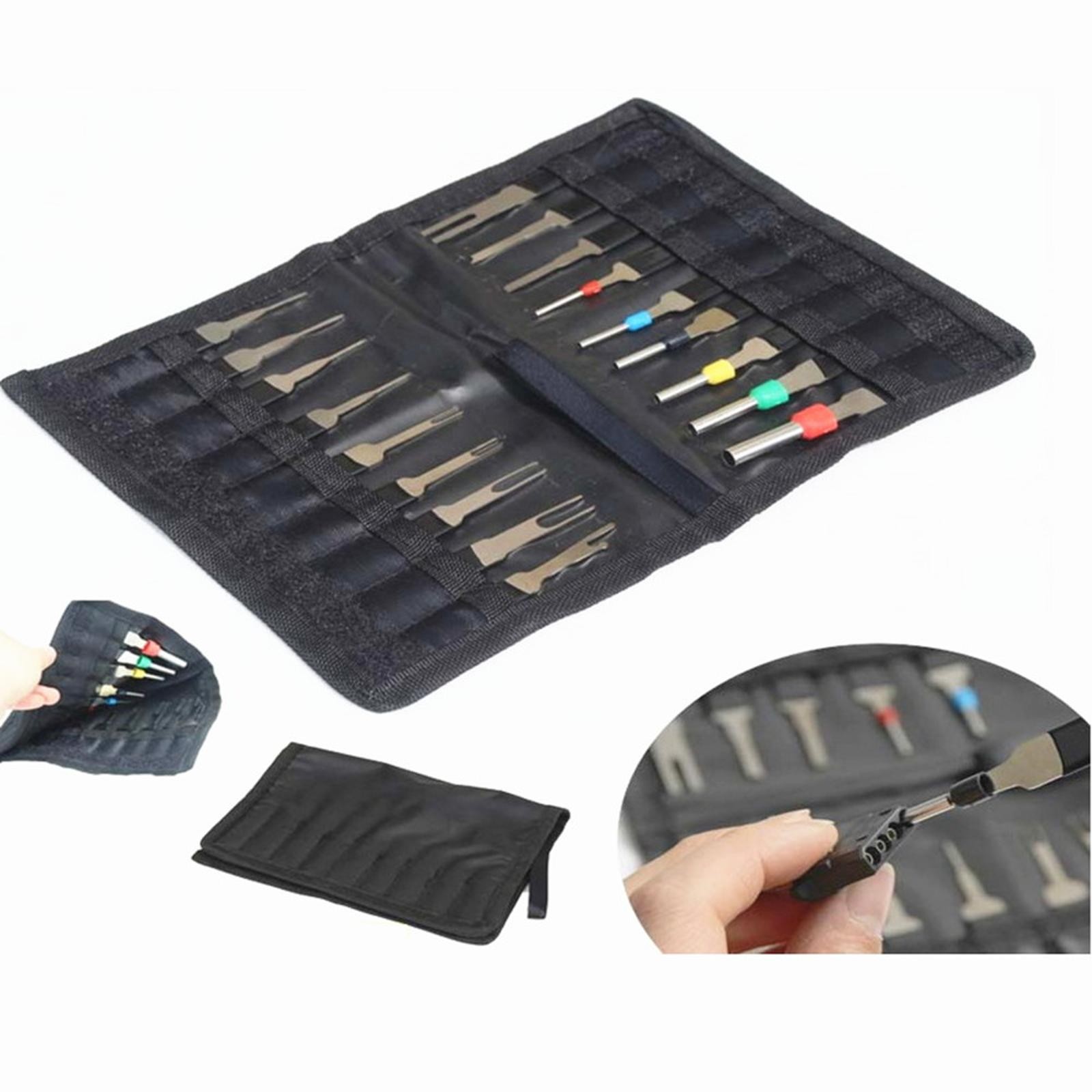 18Pcs Steel Plastic Car Terminal Removal Tool Wire Connector Pin Release Tool