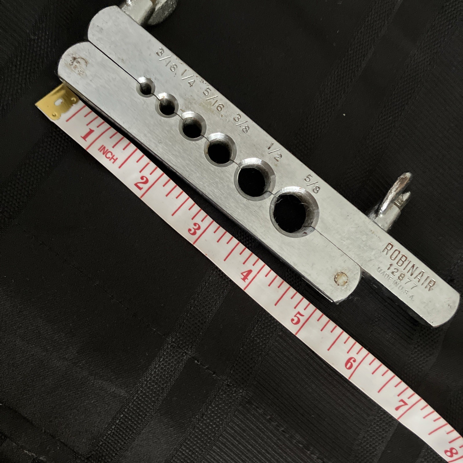 Robinair Tubing Flaring Tool 12877 Hole Bar 3/16-1/4-5/16-3/8-1/2-5/8