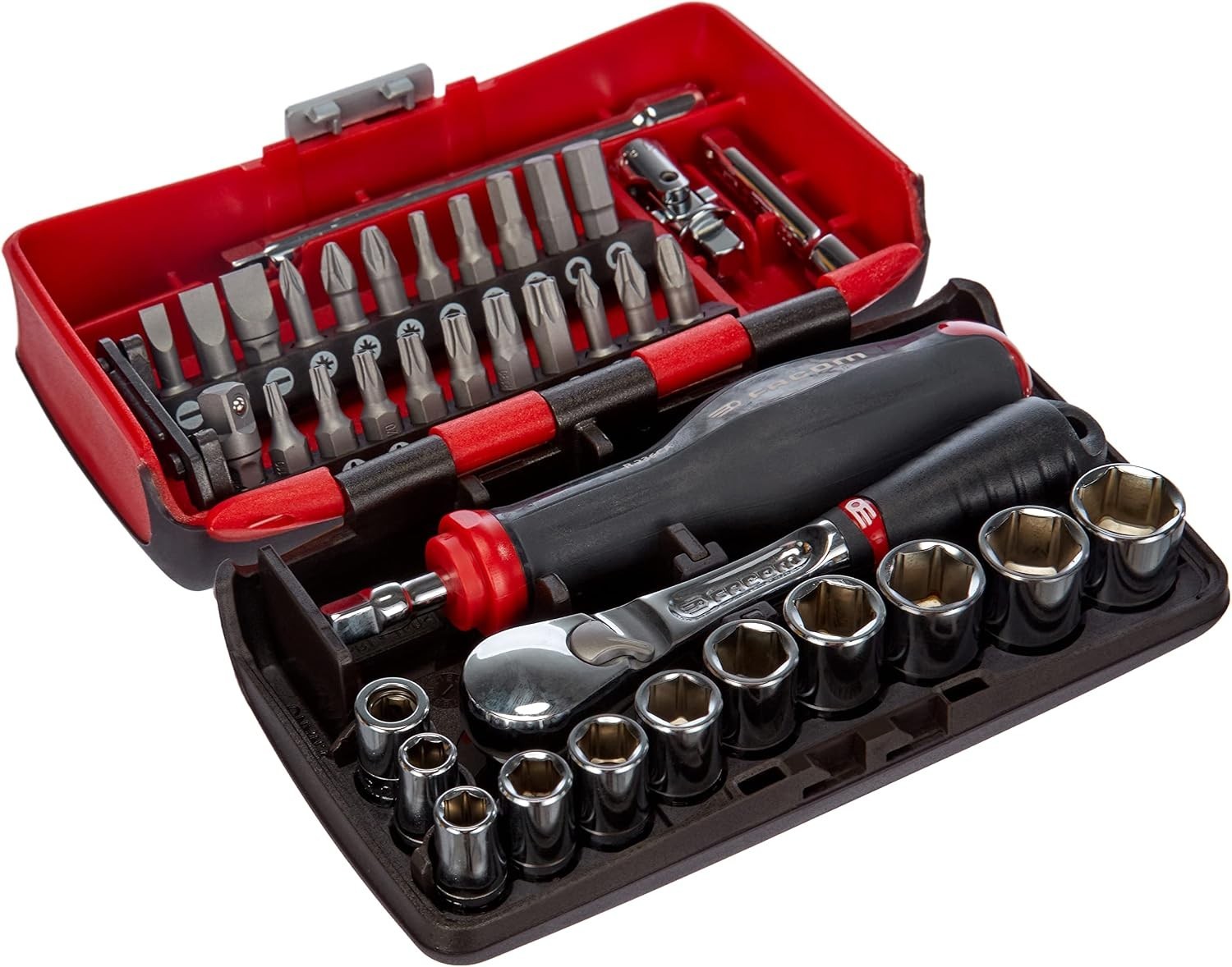 Elegant 38-Piece 1/4 Inch Square Socket Set – Ratchets, Screwdrivers & Bits