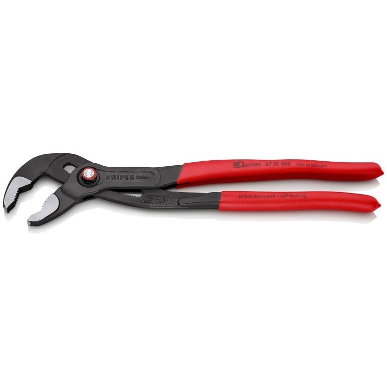 Knipex Cobra QuickSet Water Pump Pliers 87-21-300 Plastic Grip 12″ 300mm