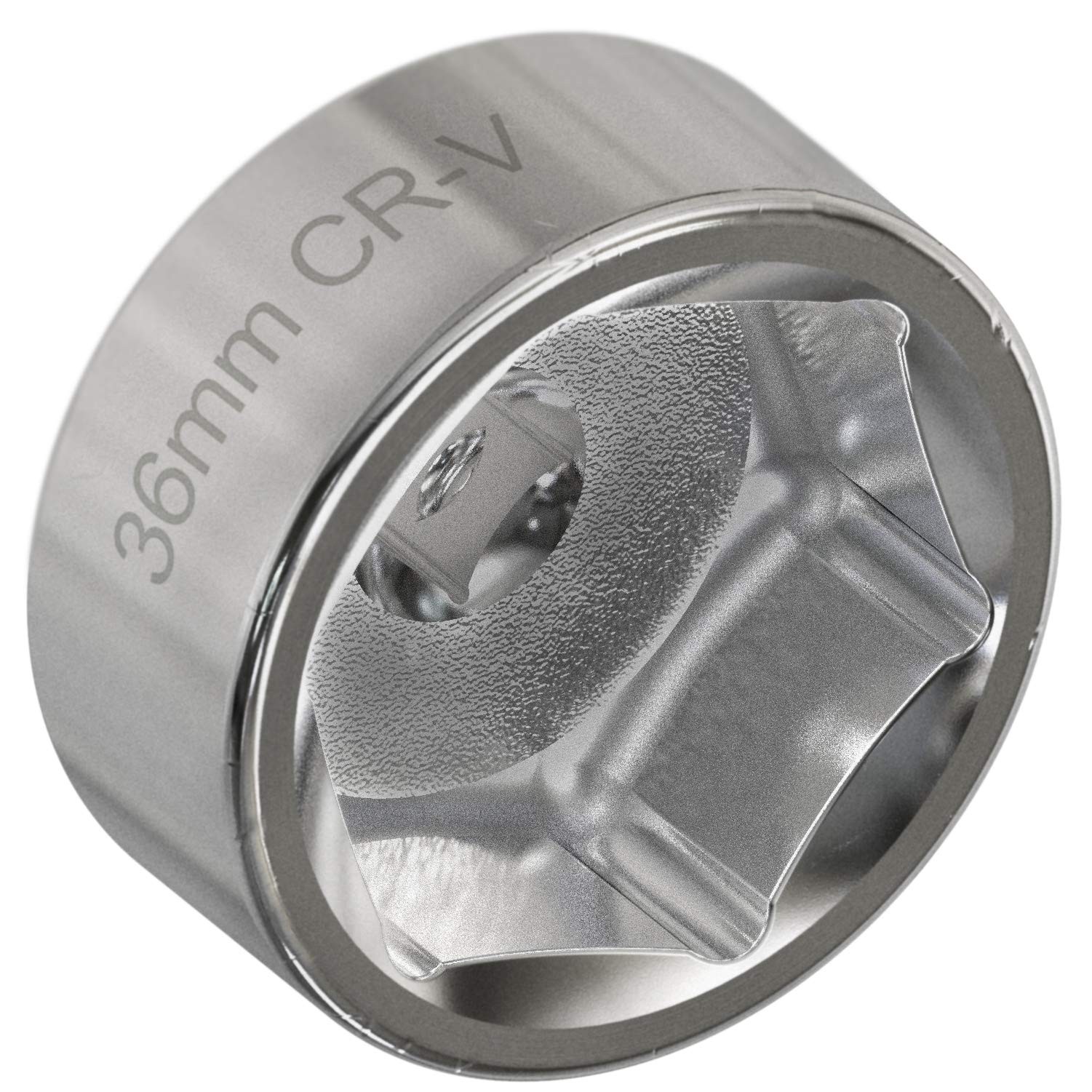 ATLIN 36mm Oil Filter Socket – Fits Some Ford F250, BMW, Mini, Volvo, Silver