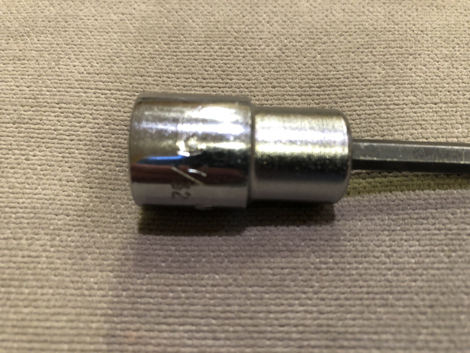 American Forge HEX BIT SOCKET #3843, 7/32 X 3/8 DRIVE, 2 Inches Long Used